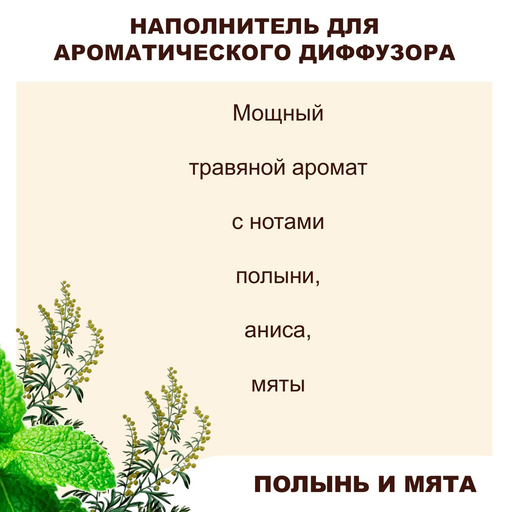 Полынь и мята - Наполнитель для ароматического диффузора