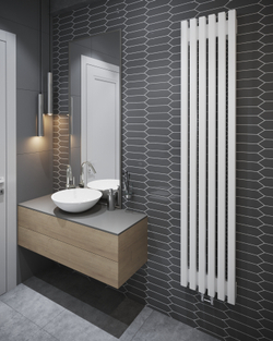 Вертикальные дизайн-радиаторы Q40 2000мм с нижним подключением