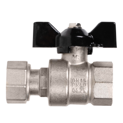 Кран шаровой латунный LD Pride 47.15.В-НкГк.Б Ду15 Ру40 с накидной гайкой (с биркой)