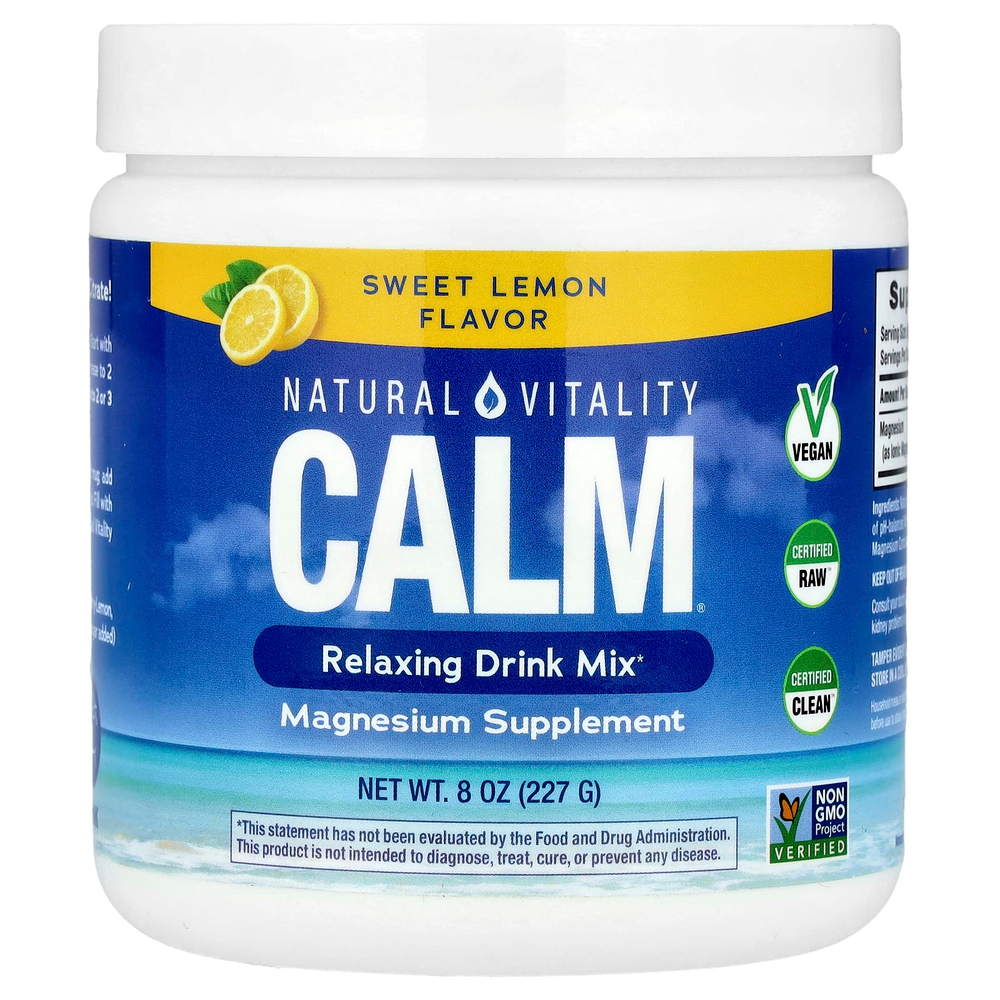 Natural Vitality, CALM®, смесь для расслабляющих напитков, сладкий лимон, 227 г (8 унций)