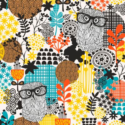 Сова прячется