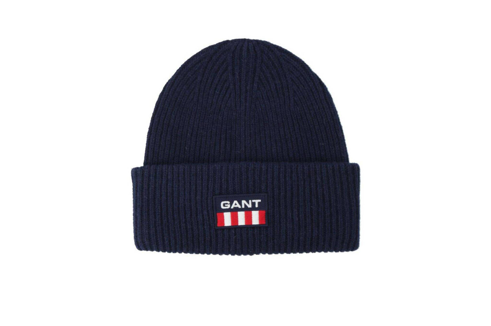 хлопковая шапка Gant - темно-синий(9900065)