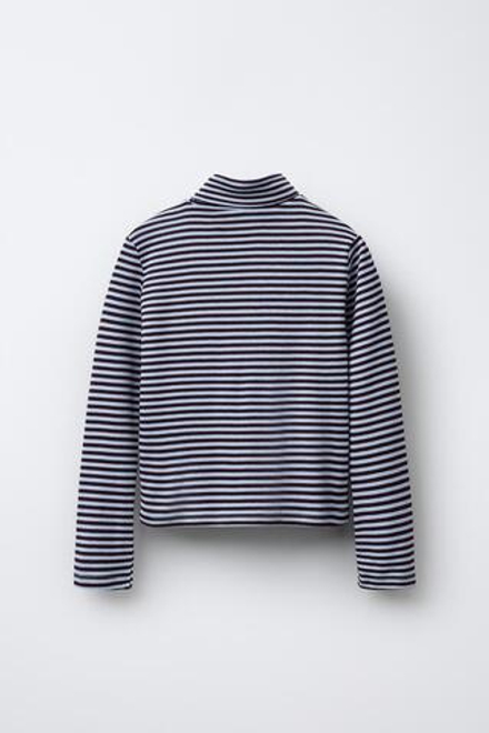 ZARA Х BENSIMON® ФУТБОЛКА С ВЫСОКИМ ВОРОТНИКОМ, НЕБЕСНО-ГОЛУБОЙ