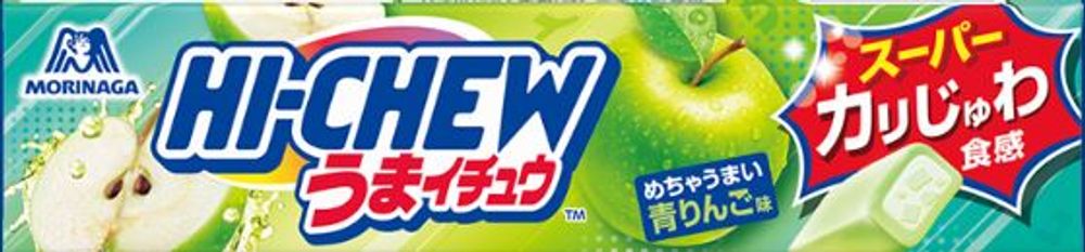 Конфеты жевательные Hi-Chew со вкусом зелёного яблока 12шт, Morinaga, 58.8г