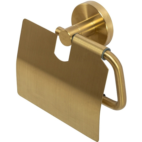 Держатель туалетной бумаги Cezares Relax RELAX-PH-BORO с крышкой Брашированное золото