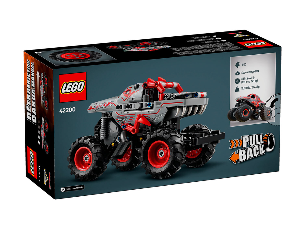 LEGO Technic 42200 MONSTER JAM THUNDERROARUS — мощный внедорожный монстр-трак