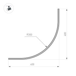 Трек MAG-MICROCOSM-TRACK-1115-ARC-R600 (BK) (Arlight, IP20) 043247