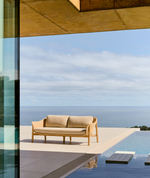 Двухместный диван Galea из тикового дерева и синтетического ротанга 170,5 см