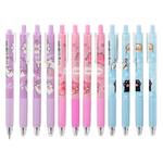 Ручка гелевая, автоматическая, Basir, синие чернила, серия "Лапки", 12 шт