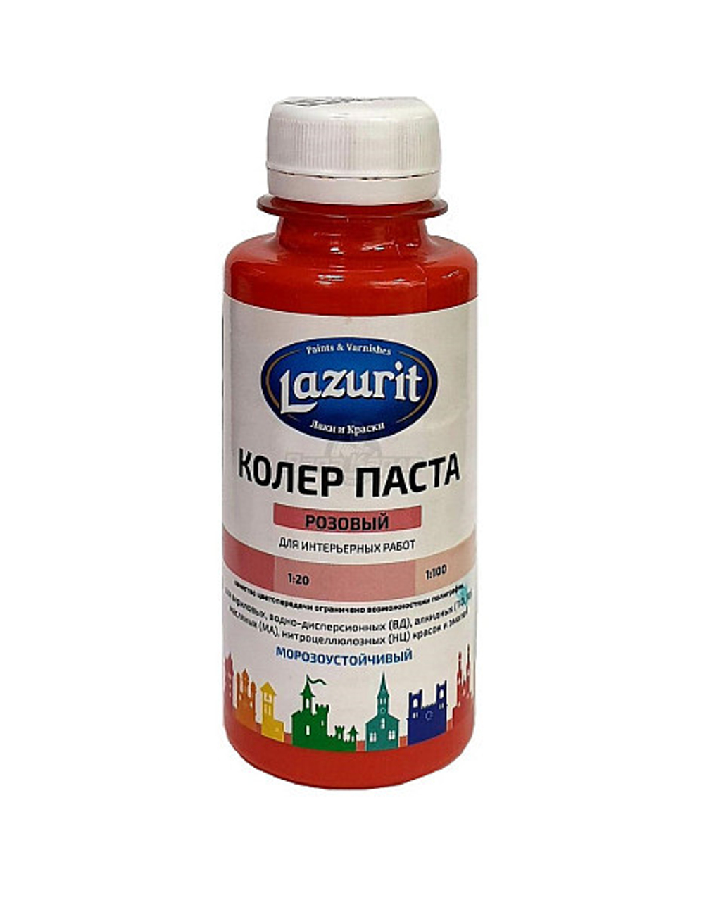 Колер универсальный 100мл №9 розовый Lazurit