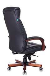 Кресло руководителя Бюрократ T-9922WALNUT черный кожа крестов. металл/дерево