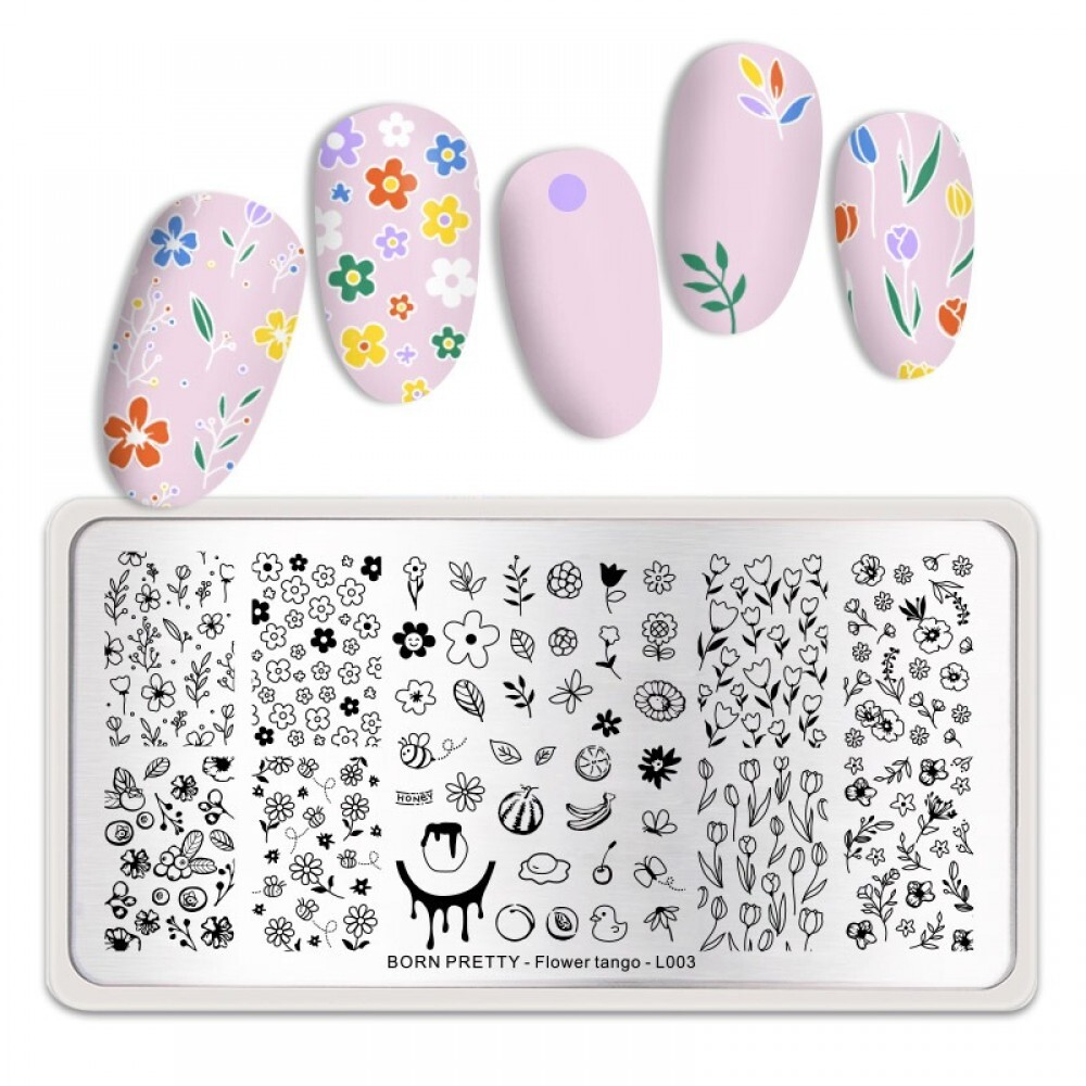 Пластина Born Pretty Flower Tango L003