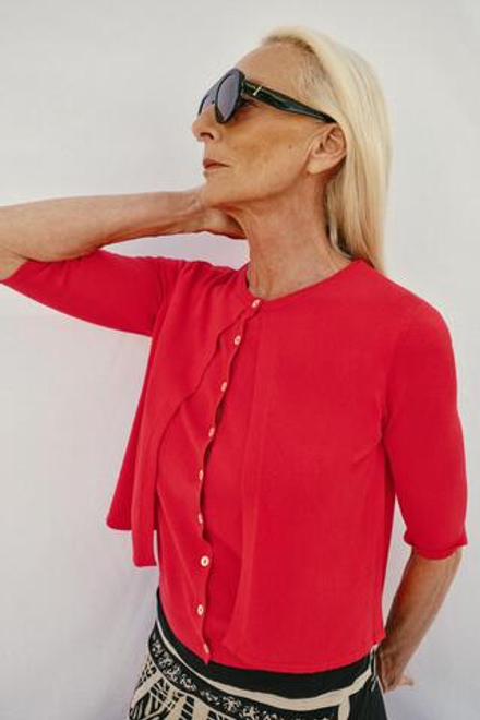 ZARA ДВУХСЛОЙНЫЙ КАРДИГАН, КРАСНЫЙ