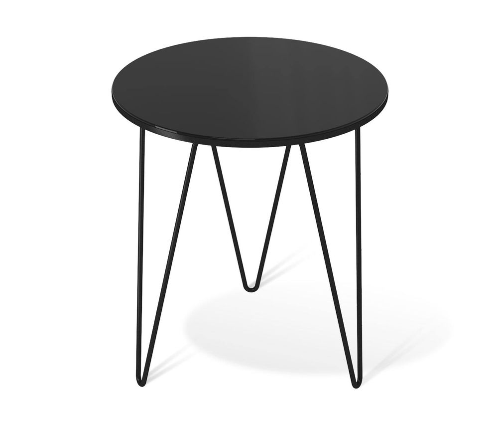 Столик журнальный SHT-CT27 (Черный муар/Черный глянец)