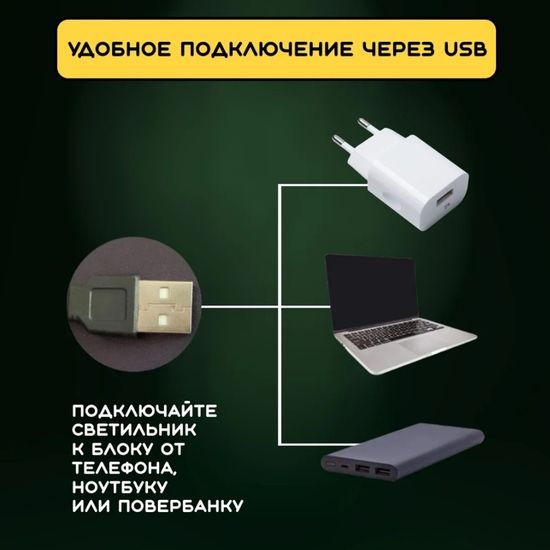 Светильник ночник неоновый Облако с USB в комплекте