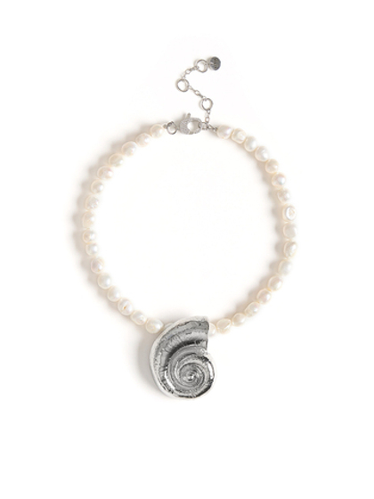 Колье "Вig Pearl Shell" Silver