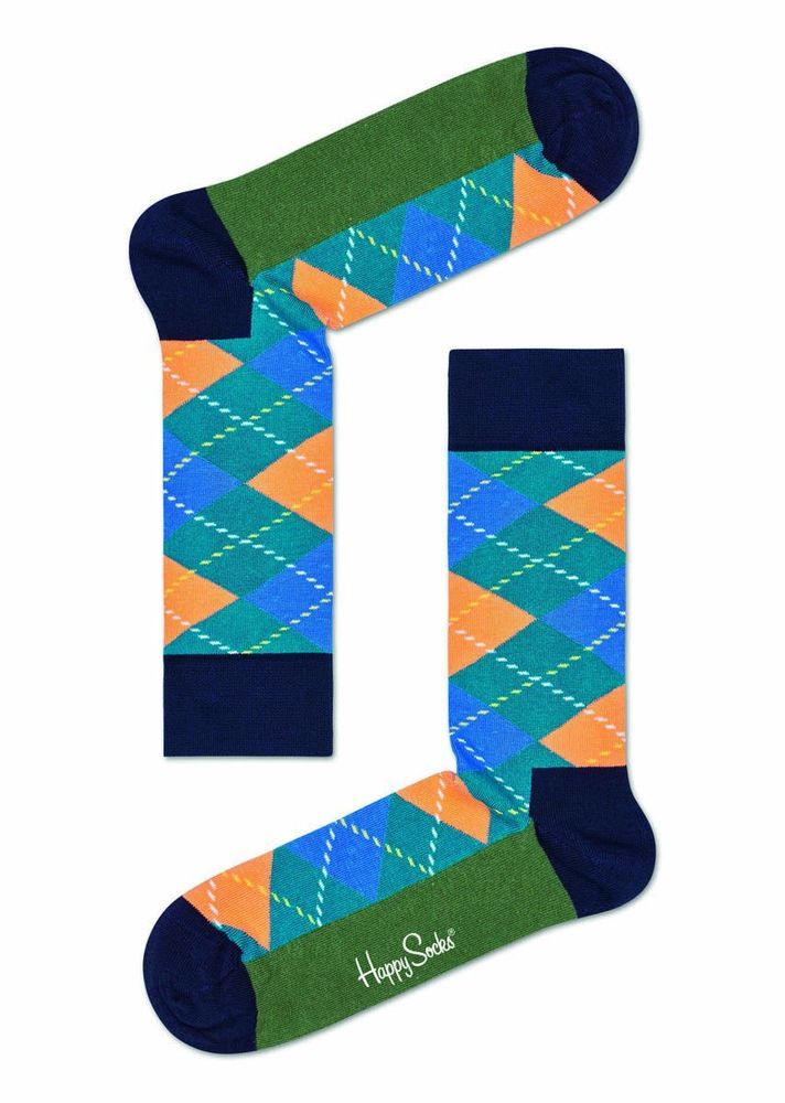 Носки унисекс Argyle Sock в клетку (Размер: 29) (Цвет: разноцветный)