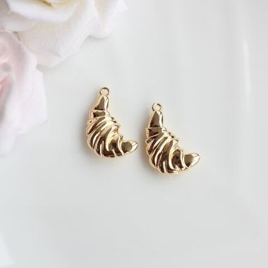 Подвеска Круассан 23*13 мм, позолота, П988