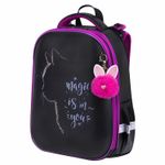 Ранец BRAUBERG SHINY, 2 отделения, с брелоком, "Magic cat", 38х28х14 см, 271381