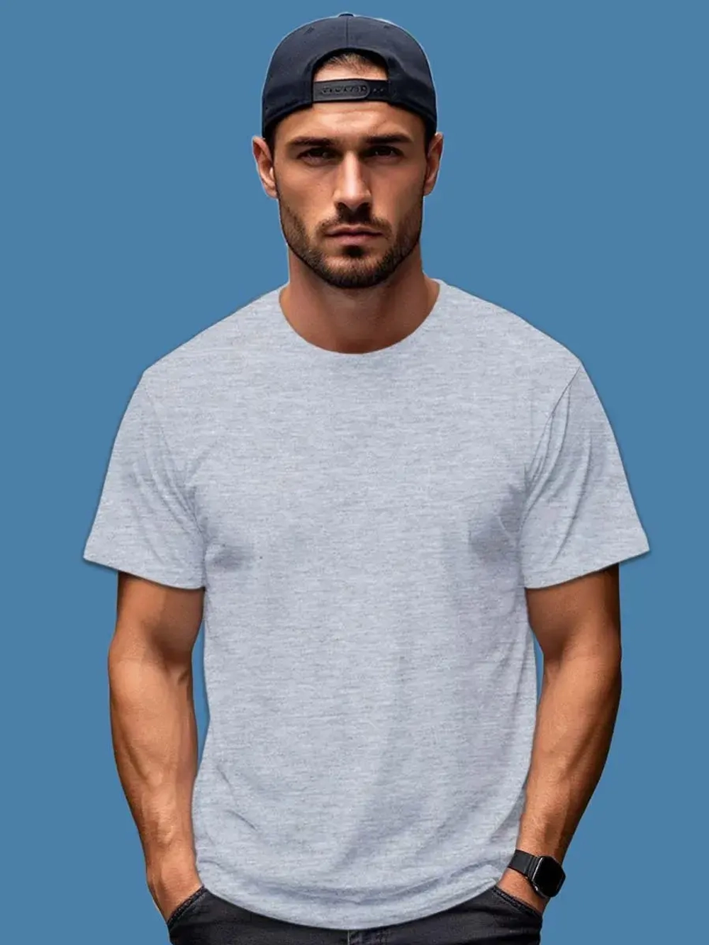 Футболка Взрослая.Премиум однотонная.Набор 2 шт