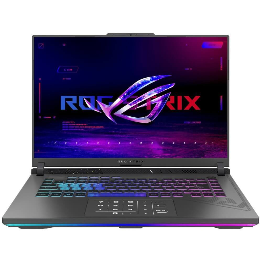 Ноутбук ASUS ROG Strix G16 G614JV-N4190, 16" (2560x1600) IPS 240 Гц/Intel Core i7-13650HX/16 ГБ DDR5/512 ГБ SSD/NVIDIA GeForce RTX 4060 для ноутбуков (8 Гб)/Без системы, Серый (90NR0C61-M00YZ0)