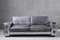 Диван Aviator 205 см, серая натуральная кожа