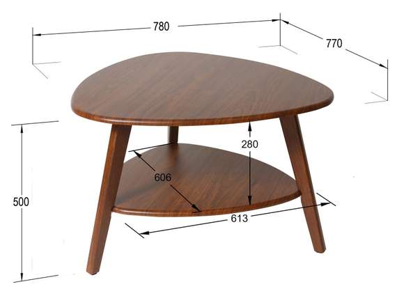 Стол журнальный Бруклин орех/орех