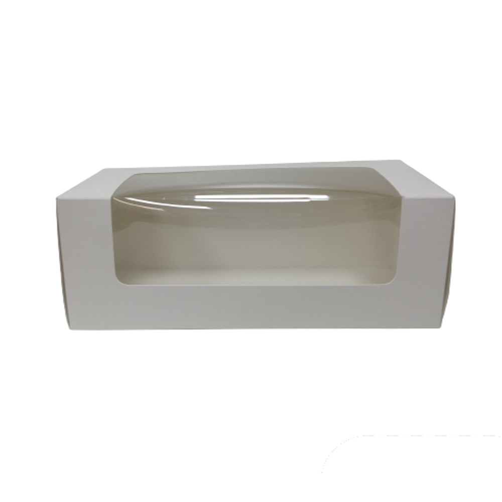 Упаковка под рулет с окном БЕЛАЯ 300*130*110 мм