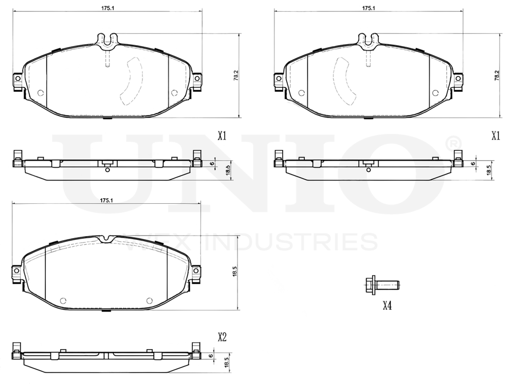 Колодки тормозные диск. передние UNIO BRP-20469