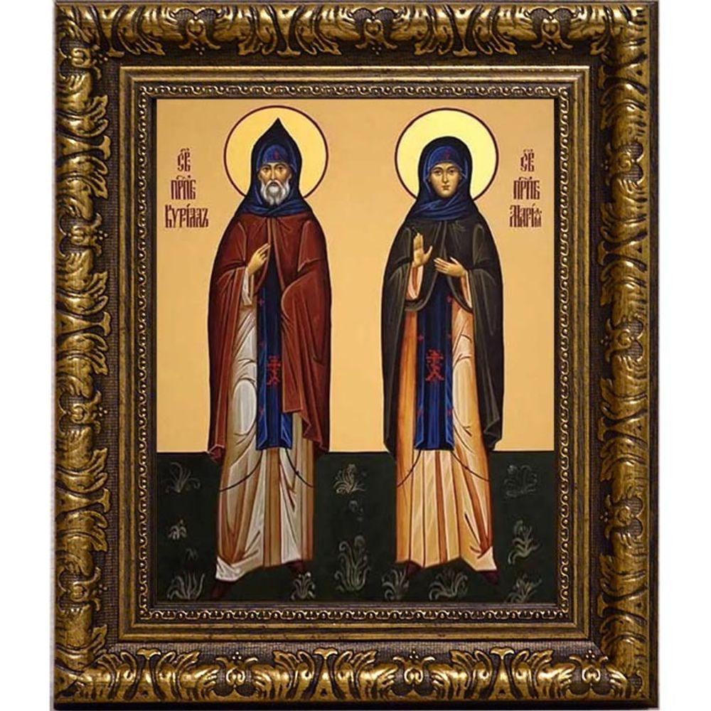 Кирилл и Мария Радонежские Преподобные. Икона на холсте.