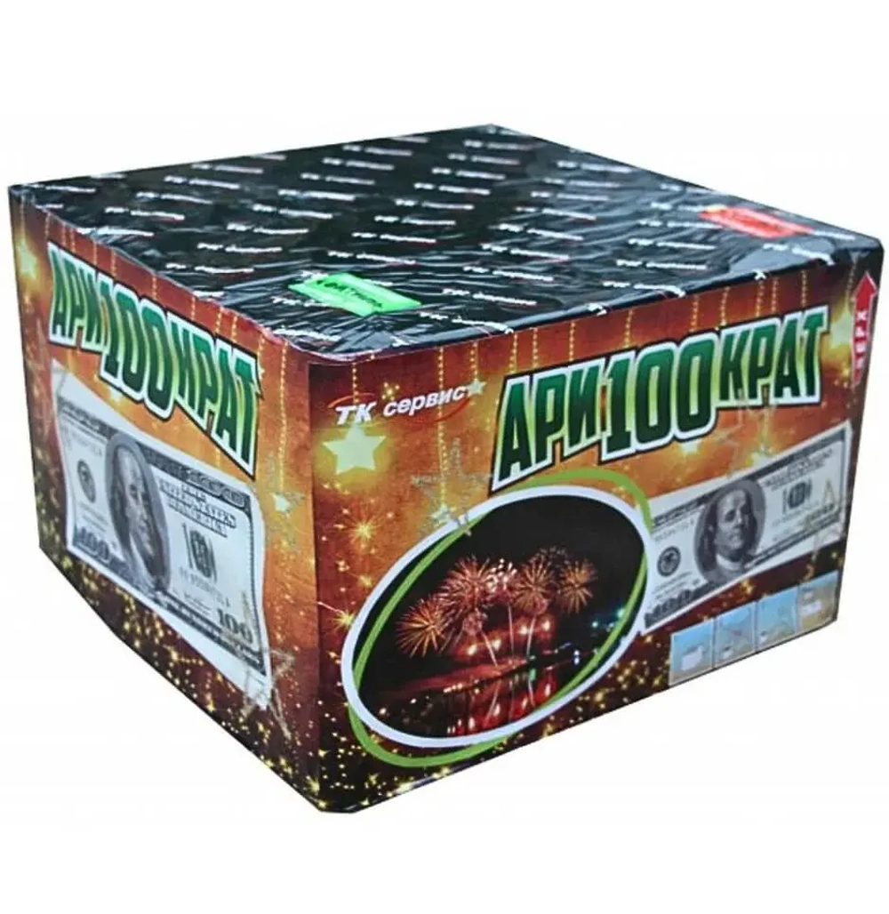 Батарея салютов Аристократ (TKB900) от ТК сервис, 100 выстрелов, 30 мм