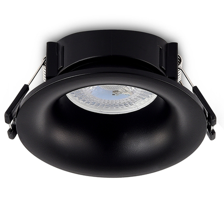 Donel, св-к встроенный, цвет ЧЕРНЫЙ, D86xH40мм, под лампу GU10, материал РС, IP20, серия: DN04