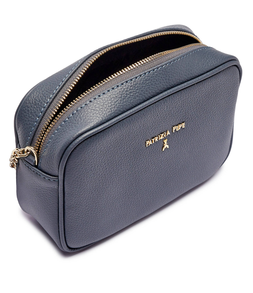 Кожаная сумка-мессенджер Patrizia Pepe - голубой(CB0071 L001)