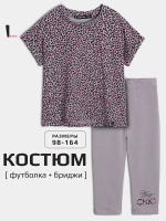 Костюм для девочки летний, футболка и бриджи