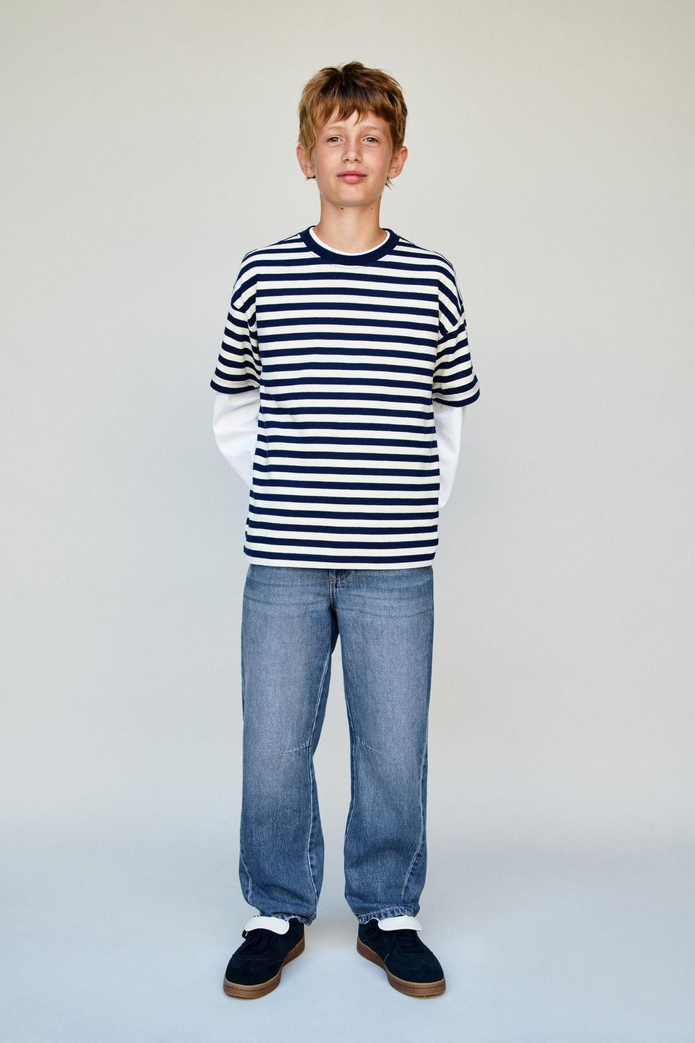 ZARA ДЖИНСЫ BAGGY FIT, СИНИЙ