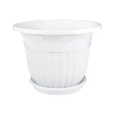 Горшок-Кашпо 'Лозанна' 7л. с поддоном /белый (комплект 20 шт)