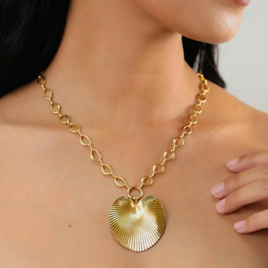 Колье ORI TAO, Palmspring, с пальмовым листом, OT24.2-15-31811 (золотистый)