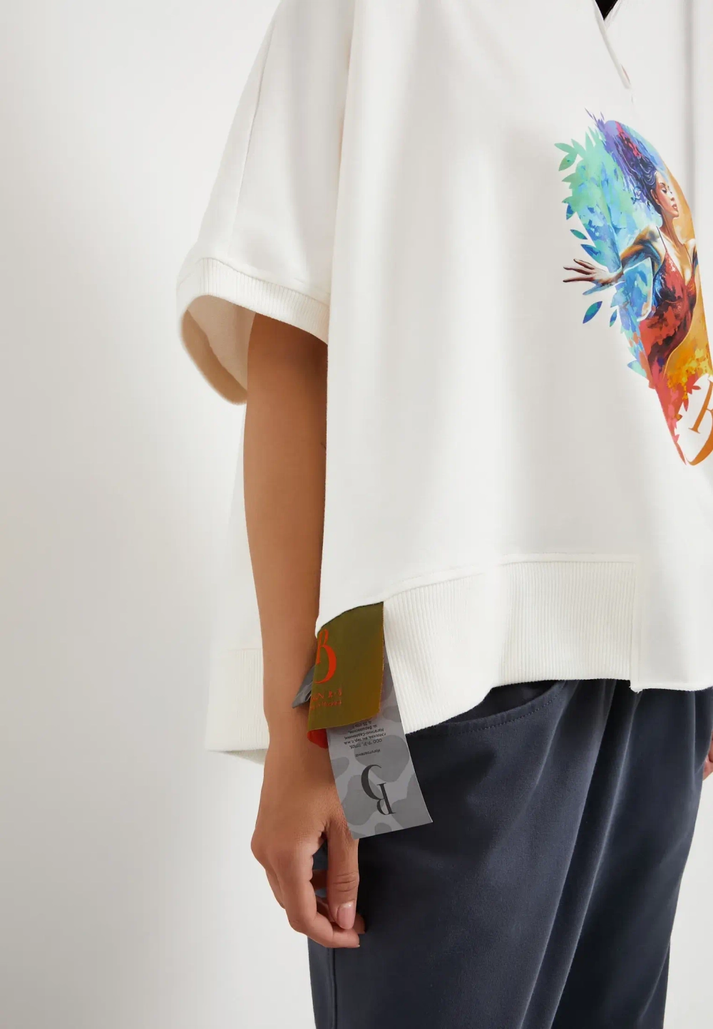 Футболка Летучая мышь принт белый