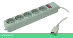 Сетевой фильтр PC Pet AP01006-E-G серый