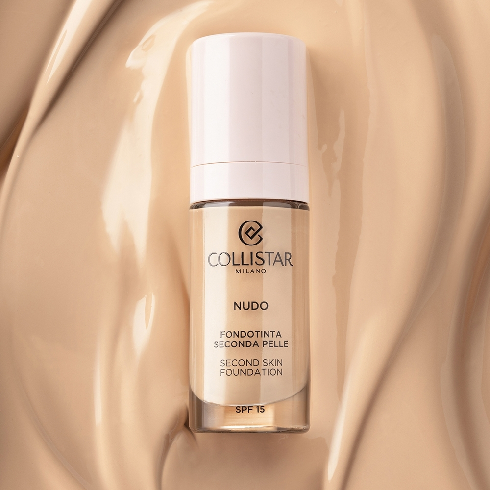 Collistar NUDO Second Skin Foundation SPF 15 - Осветляющая увлажняющая тональная основа с разглаживающим эффектом, 30 ml