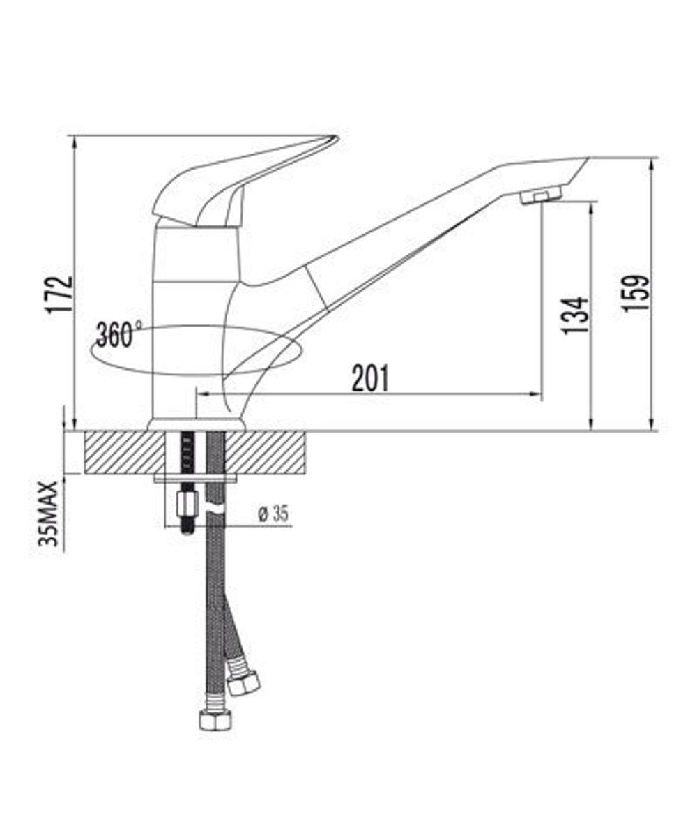 Смеситель для кухни LEMARK POSEIDON – LM4204C
