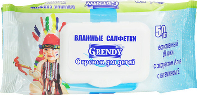 Салфетки влажные "ГРЕНДИ" 50шт 28/уп