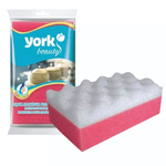 Губка для тела массажная Прямоугольник 13*8*5см, поролон 18 кг/м3 YORK