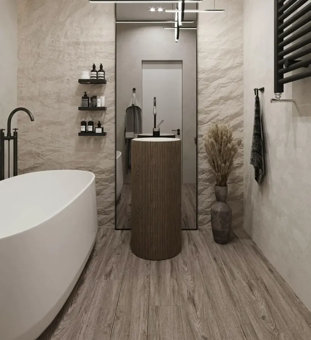 Каменный SPC ламинат AlixFloor City Line Дуб бергамо серый
