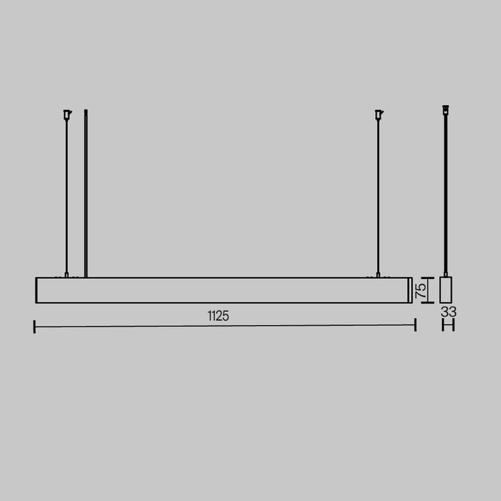 Подвесной светодиодный светильник Maytoni Technical Pendant Basis P051PL-36W2.7-6K-B