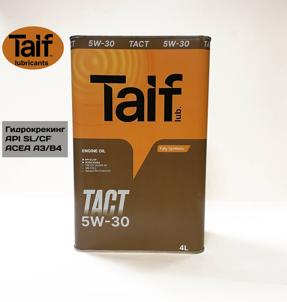 Моторное масло  TAIF TACT 5W-30 SL/CF, A3/B4 4л Синтетическое ()