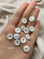 Пуговицы на два прокола керамические белые