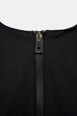 ZARA ВОДОНЕПРОНИЦАЕМЫЙ КОМБИНЕЗОН, ЧЕРНЫЙ