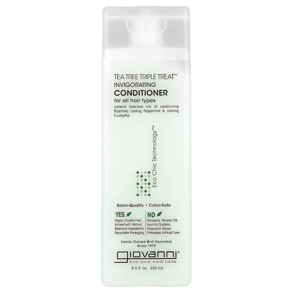 Giovanni, Tea Tree Triple Treat™, бодрящий кондиционер для всех типов волос, 250 мл (8,5 жидк. унции)