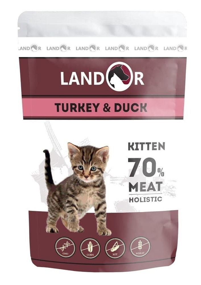 LANDOR 85г влажный корм для КОТЯТ Индейка с Уткой, пауч 4270421